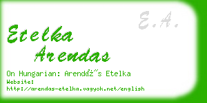 etelka arendas business card